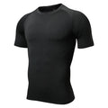 JINQI Custom logo Gym Fitted Muscle Fit Black t Shirts Running Quick-dry Sport Polyester Men t Shirt