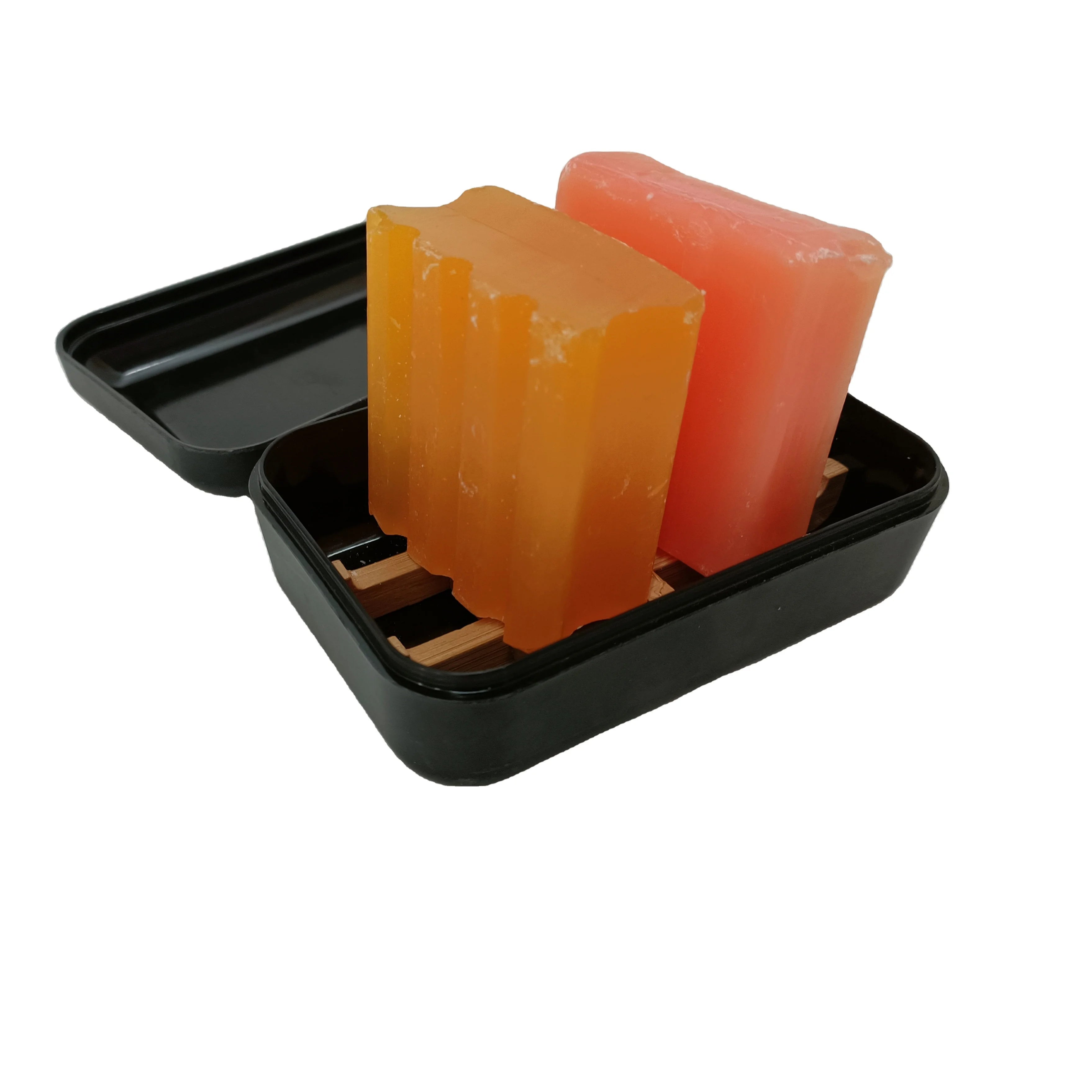 BAMBWARE Eco-Friendly Bamboo Fiber Soap Dish Box with Lid Modern Luxury Design Natural Rectangle Shape Draining Function