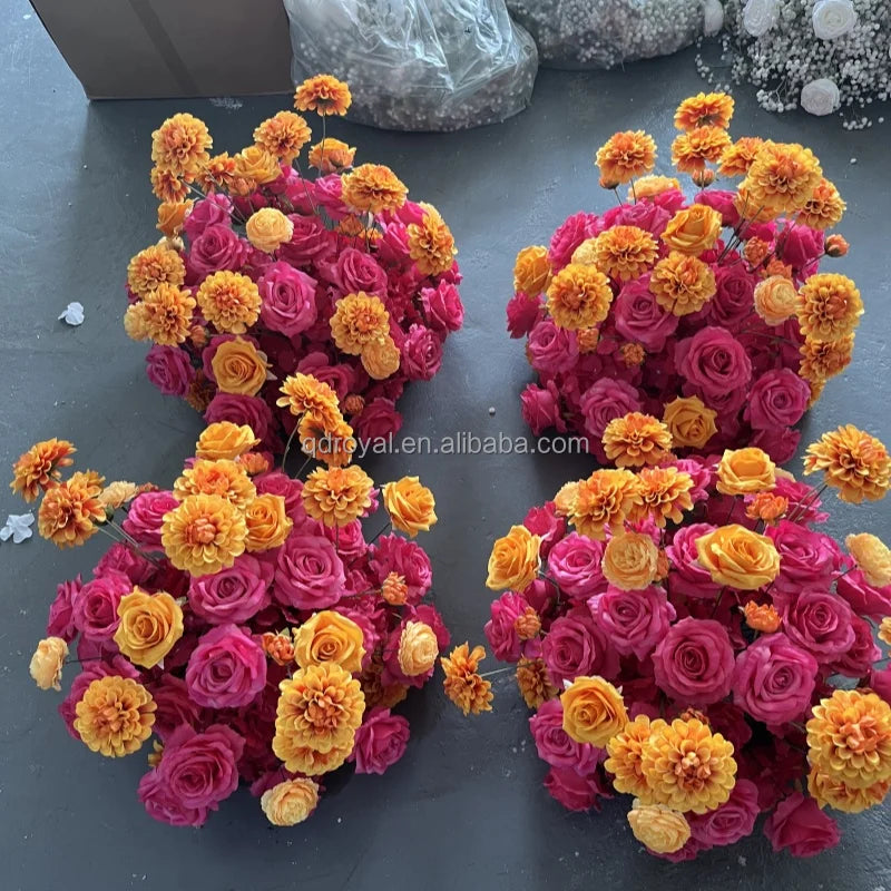 Handmade Wedding Centerpieces Artificial Silk Flower Ball Decor for Christmas Thanksgiving Mother's Day and Easter Parties