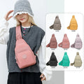 LatestCustom Logo Nylon Waterproof Colorful Bottle Pocket Pink Outdoor Sling Chest Bag Removable Strap