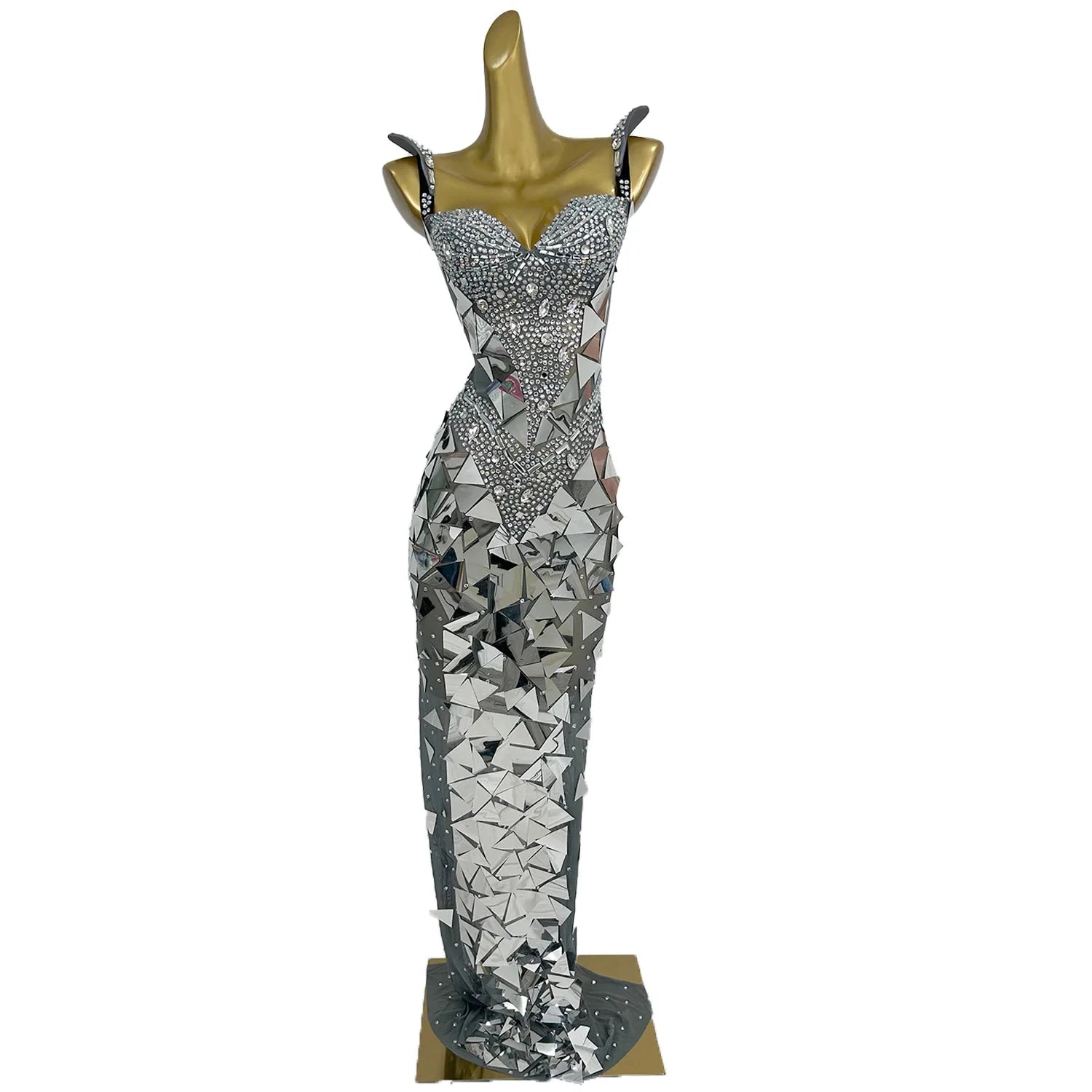 Luxury Diamond Sequin Wedding Birthday Banquet Long Dress Stage Wear Dinner Gown Women Cocktail Formal Dress Prom Evening Dress