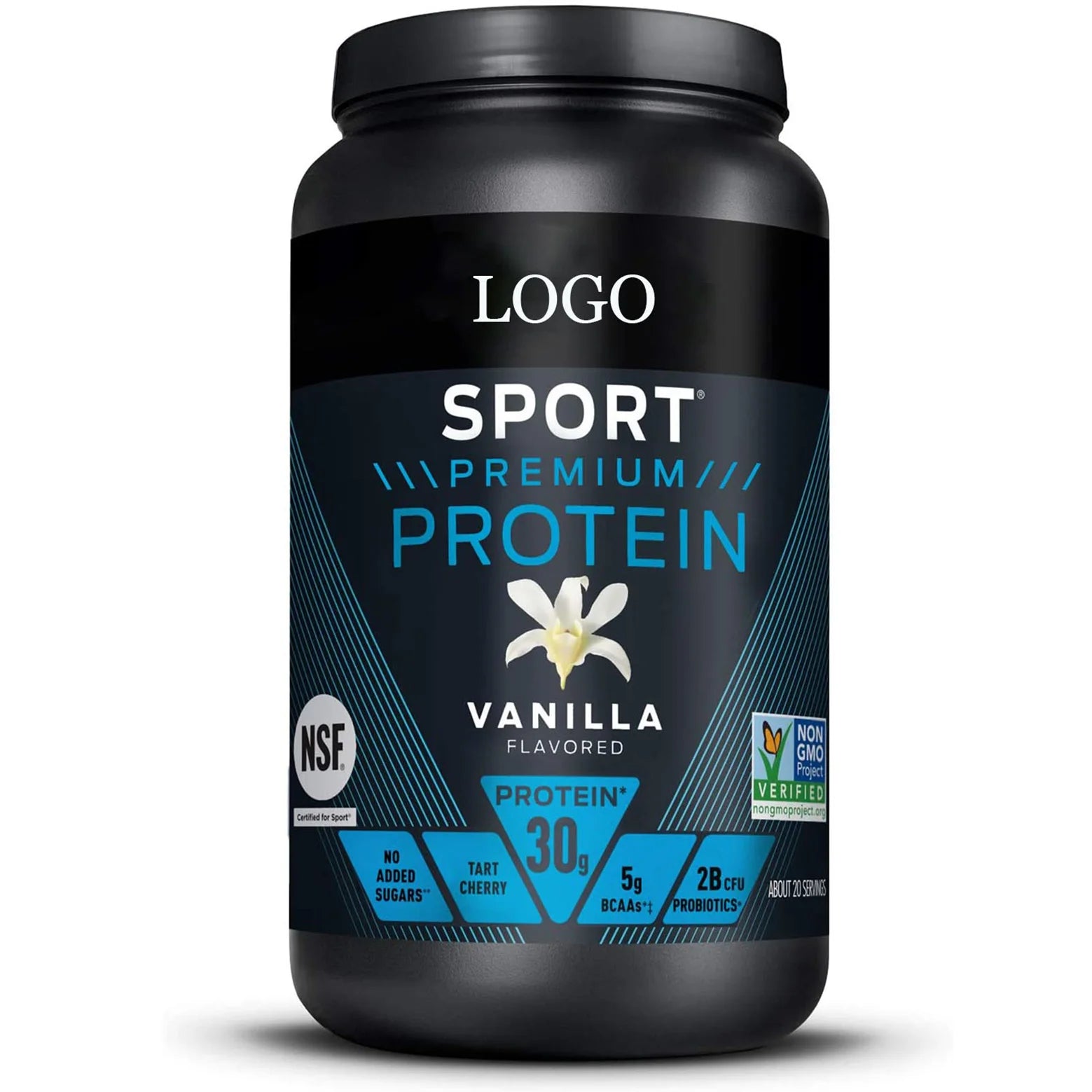 OEM ODM Vanilla Flavor Premium Keto Friendly Raw Vegan Organic Plant Based Sport BCAAs Protein Powder