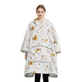 Womens Sleepwear Pajamas Fleece Oversized Hoodie Blanket Plus Size Jackets Design Pattern