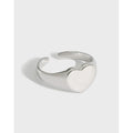 Fashion New 925 Sterling Silver Smooth Heart Shape Open Female Rings Gifts Jewelry