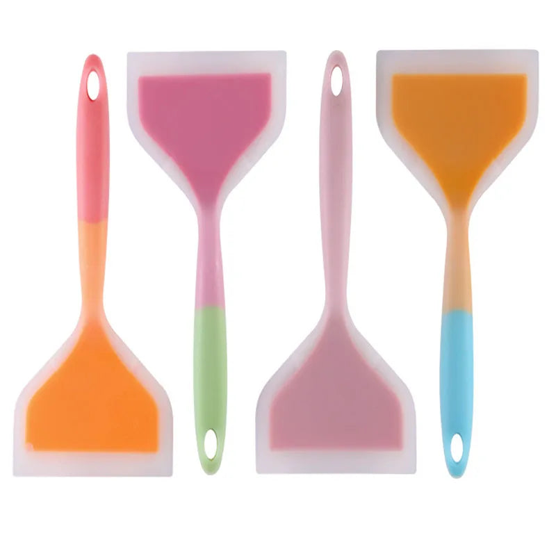 Heat Resistance with Custom Logo Custom Food Grade Silicone Spatula for Egg and Steak Cooking
