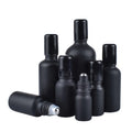 Hot Sale 10ml30ml50ml100ml Matte Black Glass Roll on Bottle with Stainless Steel Roller Ball Popular Roller Bottles