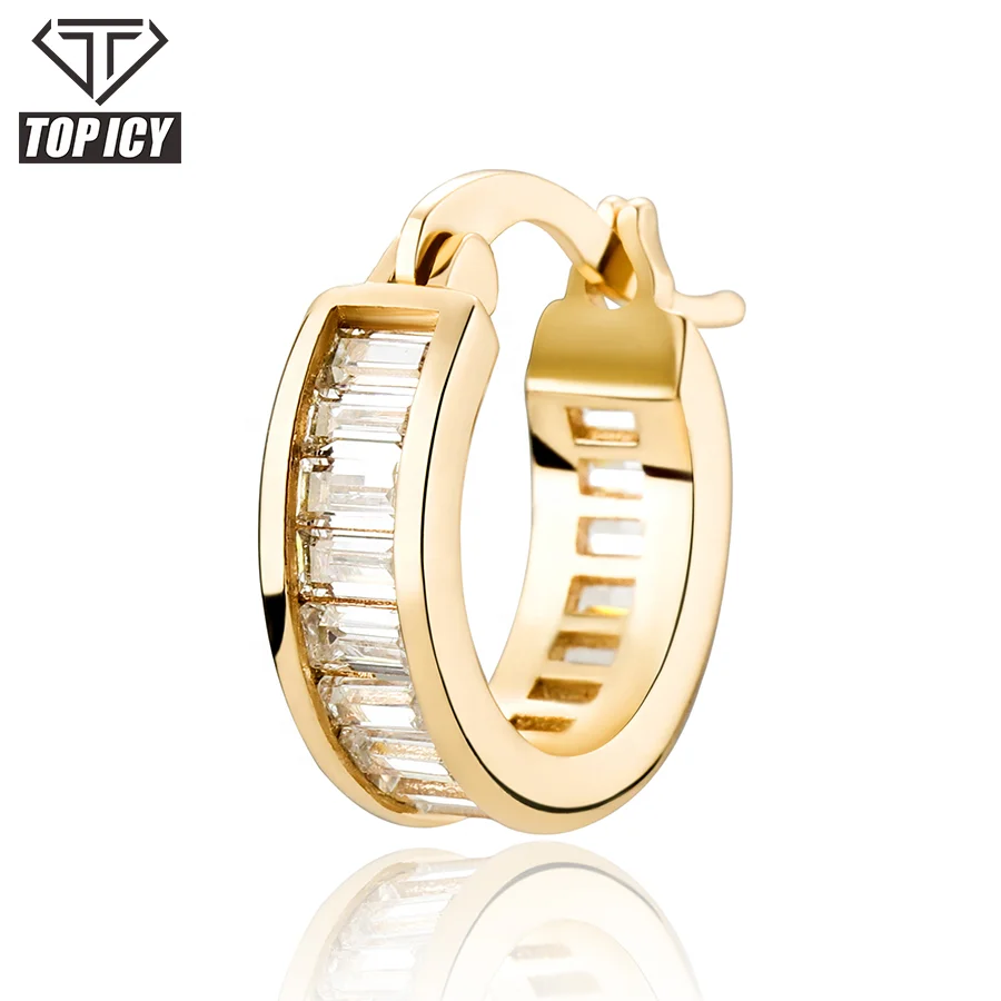 Hip Hop Fashion Earrings Studs Jewelry Gold Plated Earrings Women Earrings