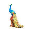 New Wholesale Life-Size Fiberglass Resin Peacock Sculpture Europe & America Style Handmade LIFA Brand Garden Decor 56x23x85cm