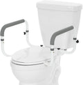 Adjustable Grab Bar Compact Support Frame with Handrail for Bathroom Toilet Seat Easy Installation for Handicap Senior