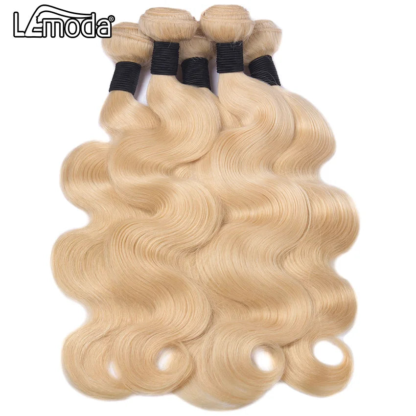 Top Quality 613 Blonde Bundles Brazilian Hair Body Wave Bundles 10-28 Inch 100% Human Hair for Woman Remy Hair Extensions Lemoda