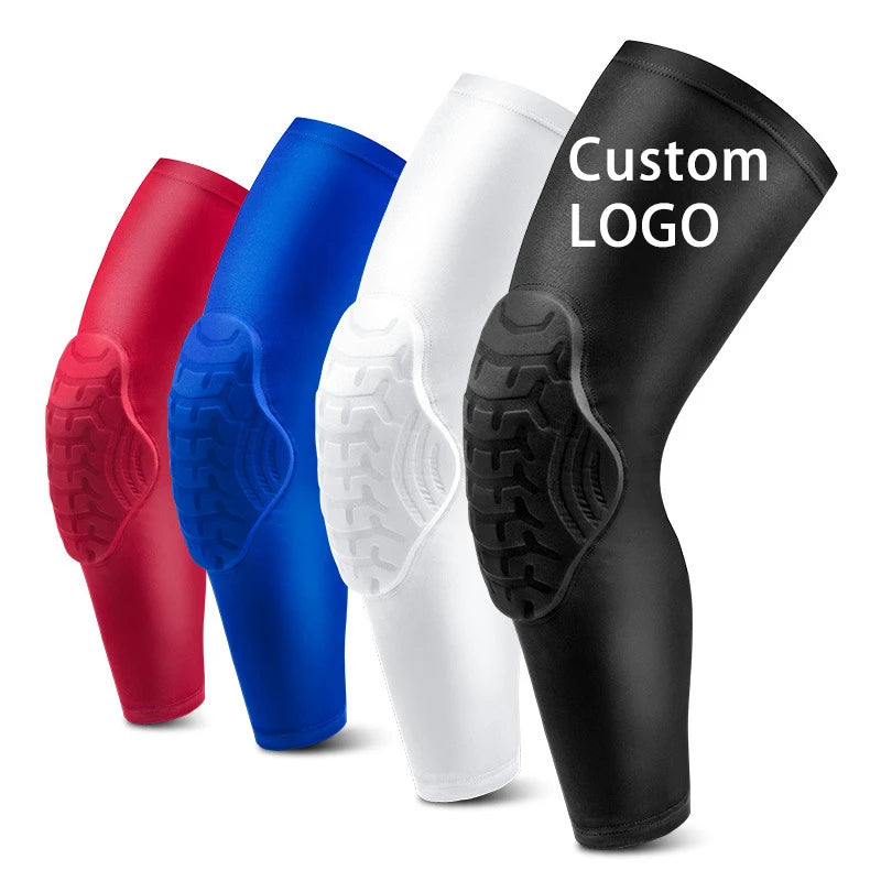 Honeycomb Anti-Collision Knee Pads Compression Knee Support Braces in Nylon EVA for Basketball Football Volleyball Players Gym