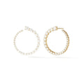 LOZRUNVE 18k Gold Plated Luxury Diamond CZ Large Hoop Circle Stud Earring Jewelry 925 Silver