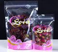 Free Sample Stand up  Pouch Brown Bag with clear Window square Bottom Bag Cookie Food Paper Snack Food Packaging Bag