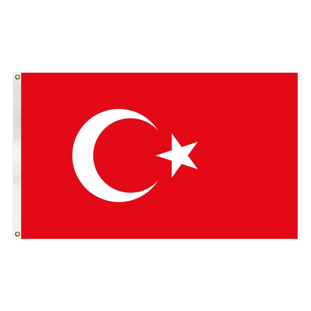 3X5FT Vivid Color and UV Fade Resistant All Different Countries Professional Flag Factory Turkey Flag