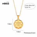Women Fashion Fine Stainless Steel Jewelry 18k Gold Plated Chain with Heart Sun Jesus Pendant Necklace