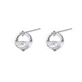 Simple Luxury Lovely 925 Sterling Silver Studs Earring for Woman With Cz Zircon Fashion Jewelry Gift Wedding Party