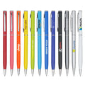 Custom Logo 1.0mm Metal Ballpoint Pen Orange Body Cute Business Signature Pen 1.0mm Writing Width Office Student Gift