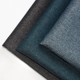 2023 New Design 100% Polyester Herringbone Woven Fabric Plain Blackout Curtains for Hotel Bedrooms Wholesale Home Decor