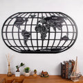100x52cm World Map Iron Art Wall Decoration Creative bar Restaurant Wall Hanging Industrial Background Wall Home Decoration
