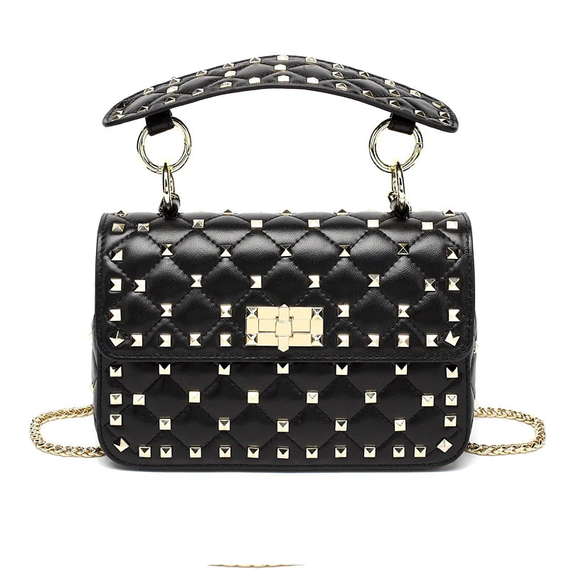 Ladies Hand Bag 2022 High End Leather Messenger Chain Handbag Lambskin Quilted Leather Crossbody Women