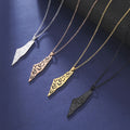 HOVANCI Stainless Steel Palestine Map Plant Pattern Pendant Necklace for Men Women