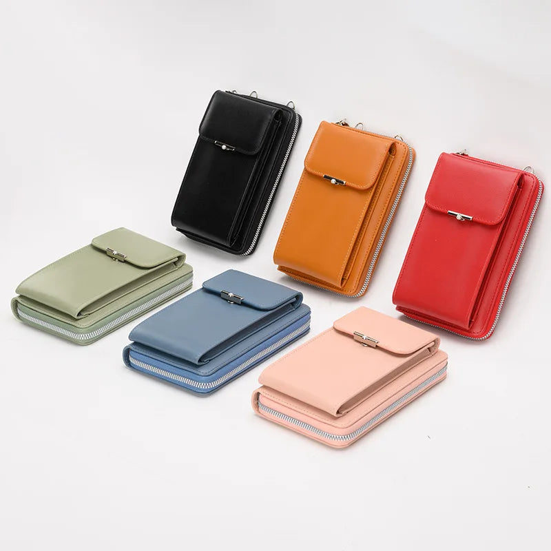 Pu Leather Crossbody Cell Phone Bag Luxury Style Phone Cross Purse Bag for Women