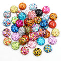 40pcs/lot 8mm 10mm 12mm Mixed Colors Flatback Resin Cabochons Cameo DIY Jewelry Making Findings for Necklace Bracelet Earrings MegaBDM