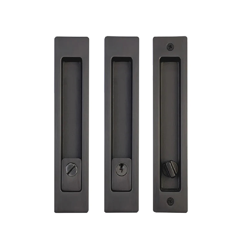 Modern Black Matte Iron Door Handle Interior Zinc Alloy Window Handle with Steel Aluminum Zinc Material