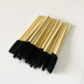 Eco-friendly Bamboo Handle Disposable Mascara Wand Eyelash Extension Application Mascara Wood Brush Makeup Tool