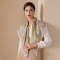 Zifeng OEM Ladies Turbans New Style Vintage Square Printed Silk Hijab