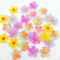 Gradient Colorful Flower Cherry Slime Filler Charms Simulation Cherry Blossom  Resin Beads Home Shoes DIY Ornament Accessory