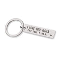 Couple Keychain I Love You More Keychain in the End I Win Keyring for Boyfriend Girlfriend Husband Wife Gift Key Ring