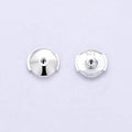 Custom Logo 925 Sterling Silver Earring Back Spring Ear Plug Clasp Post Stopper Findings Accessory for Fine Jewelry 6mm 7mm 8mm