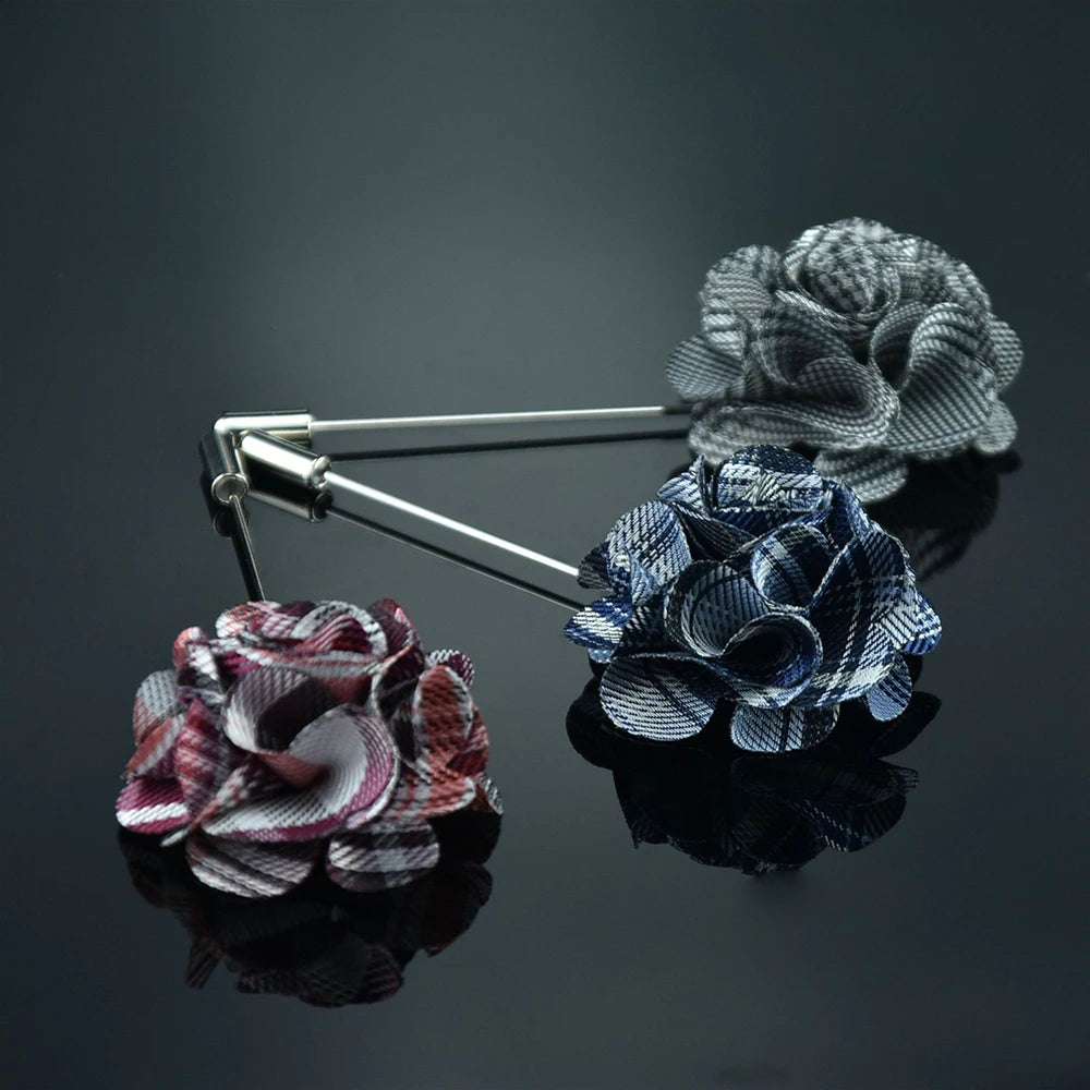 Fabric Flower Brooches for Men/Women Brooch Pins Suits Decoration Lapel Pins for Men Brooch for Suits Accessories