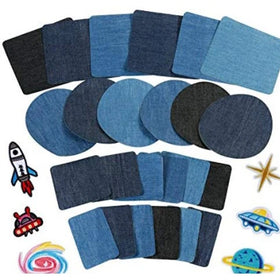 Wholesale Iron on Denim Elbow Patches Repair Pants for Jean Clothing Pants Badges Apparel Sewing Fabric