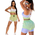 KY Wholesale Femme Corset Tops for Women Blanks Crop Tops Cool Interior Drawstring Gym Shorts Custom 2 Piece Set Women