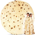 Cheap Soft Flannel Fleece Printing Tortilla Throw Blanket Wrap Round Sofa Food Blanket for Adults Kids