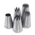 5 Pieces Large Piping Tips Set Stainless Steel Piping Nozzles Kit for Pastry Cupcakes Cakes Cookies Decorating Nozzles Tips