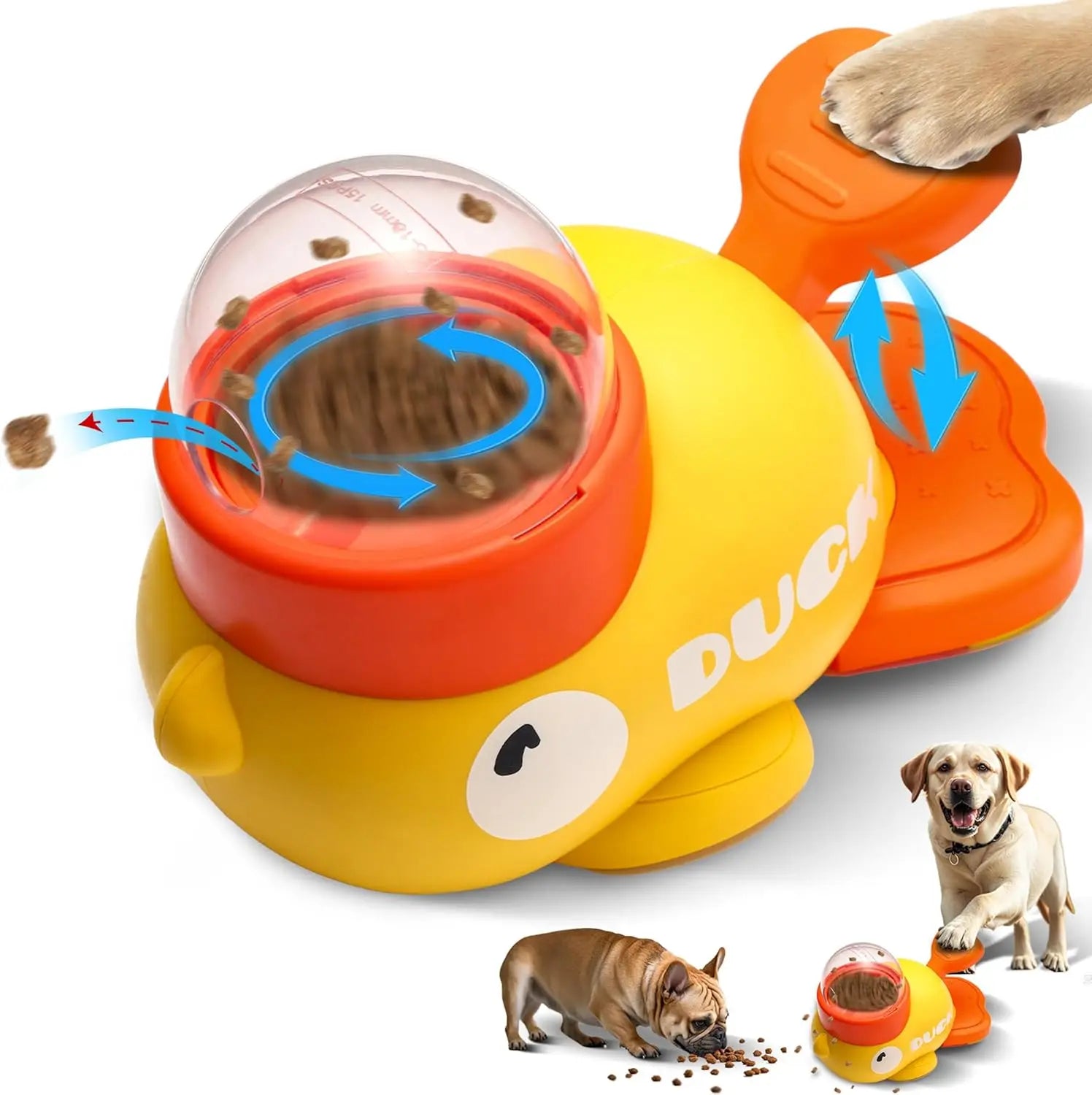 Puzzle Toy Promotes IQ Training Reduces Bloating Anti Gulping Dog Treat Dispenser Toys 2-in-1 Interactive Dog Slow Feeder