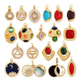 Shining Star Moon Colourful Mushroom Shape Geometry Charm Pendant18K Gold Plated Zircon Necklace Bracelet Handmade Jewelry K32