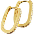 U-Shape 925 Sterling Silver Geometric Ear Buckle High-End Diamond Earrings Female Light Luxury Earrings Personal Fashion
