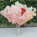 China Factory Artificial Flowers White Stem Cherry Flowers for Wedding Decoration