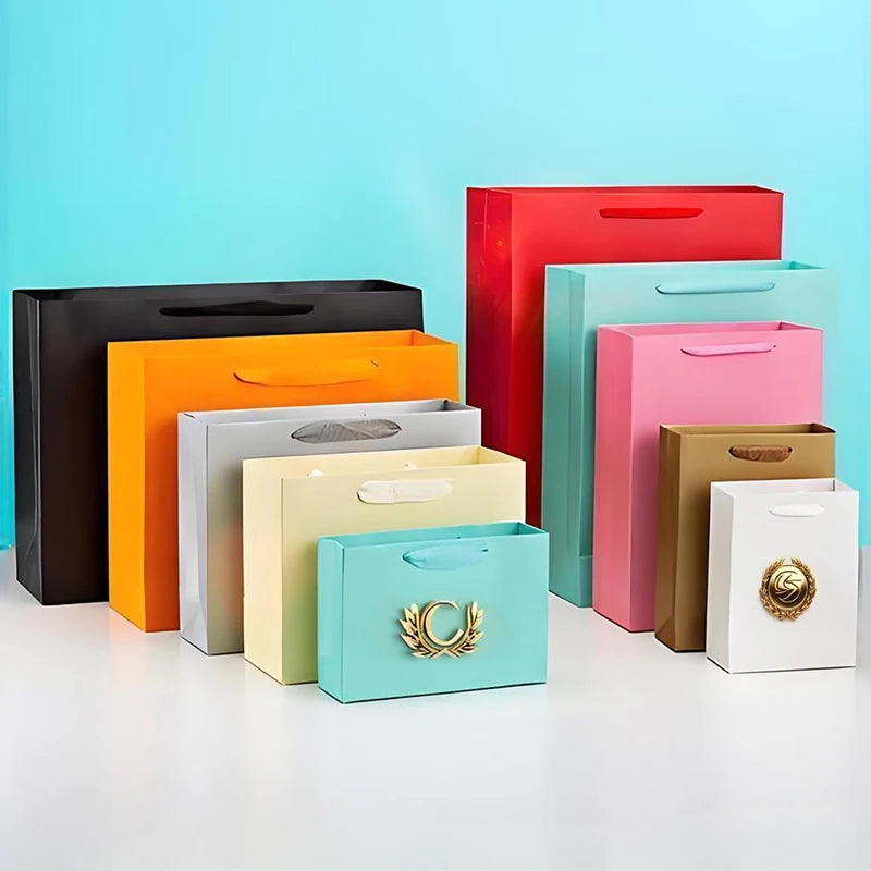 Lipack Factory Wholesale Retail Bags Paper Foldable Large Shopping Bags for Clothes