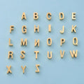 Customized Diy Stainless Steel Mirror Polished Accessories Jewelry Gold 1.8mm Small Hole Beads A-z Letters Charm
