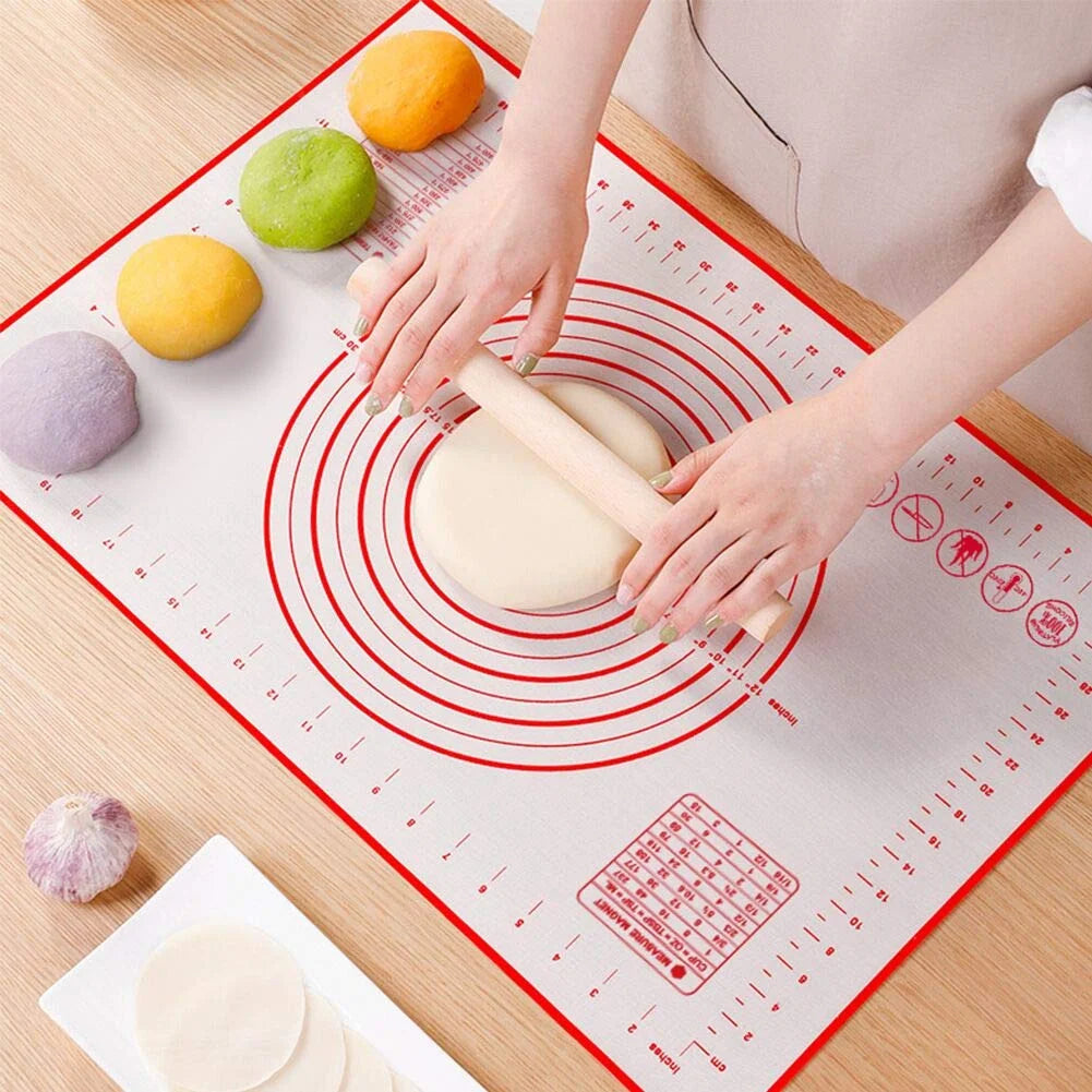 Non-slip Silicone Pastry Mat Measuring Mat for Baking and Rolling Dough