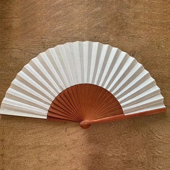 FAREA Customized Colorful Wooden Hand Iron Wood 23cm Folding Fan Gift Printing Decoration Hand Fans