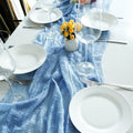 Raw Edge Tassel Balinese Polyester Woven Table Flag Cheese Cloth Tablecloth European Wedding Centerpiece Waterproof Home