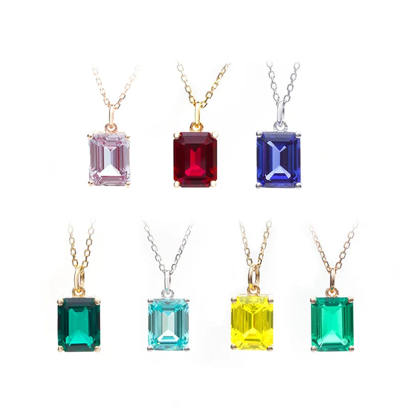 Starsgem Customize Design Prongs Lab Grown Gemstone 14k Gold Necklace