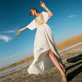 2023 Explosive Gold Lace Heavy Industry Embroidery Hand-stitched Diamond Dress Middle East Net Celebrity Evening Gown