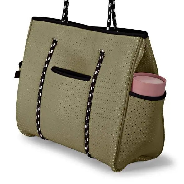 New Arrival Set of 3 Stylish Neoprene Beach Tote Shoulder Bags with Crossbody Purse Wristlet Casual Design Chain Decoration
